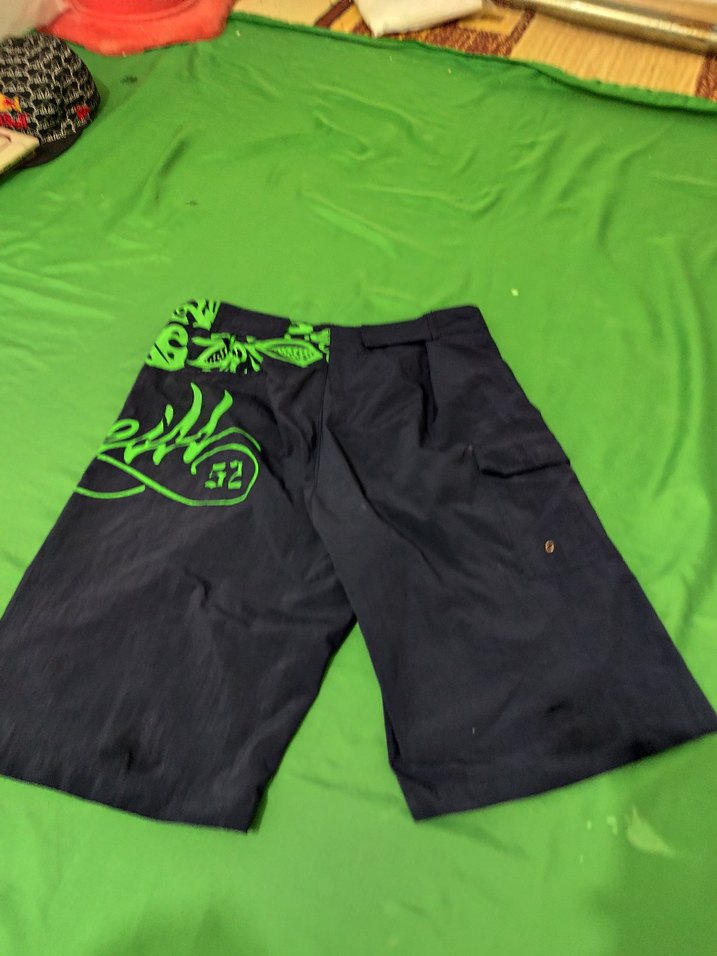 Yeşil Baskılı unisex  Mini Şort Mayo - Görsel 3