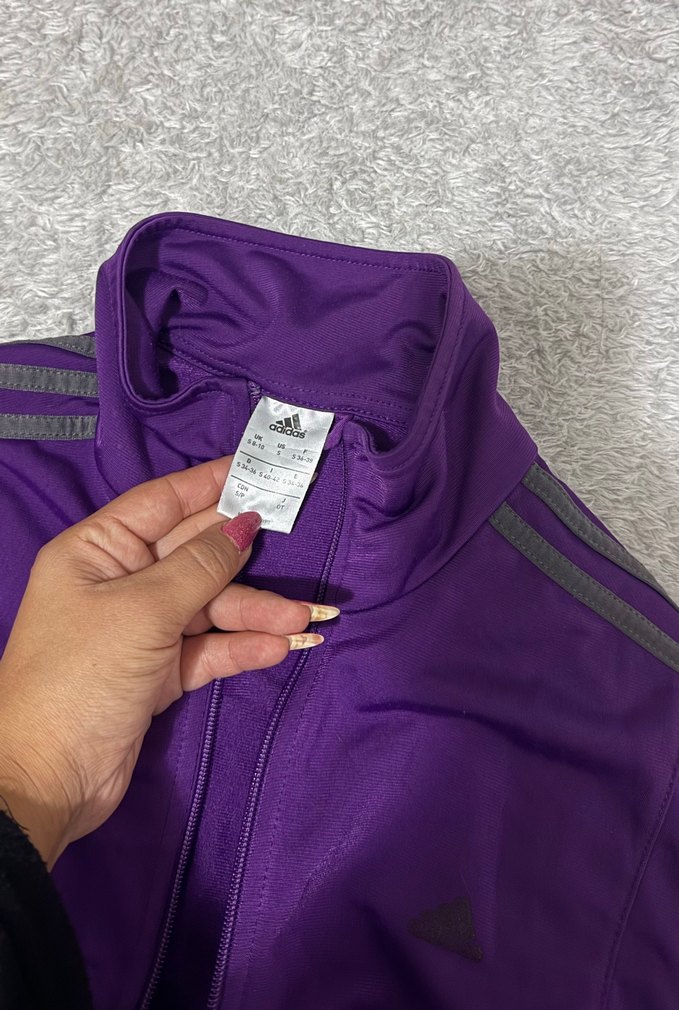 Mor Adidas Spor Ceket — görsel 3/4