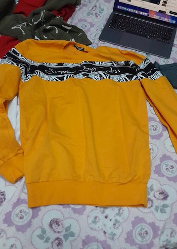 LC Waikiki Beyaz Baskılı Oversize Sweatshirt