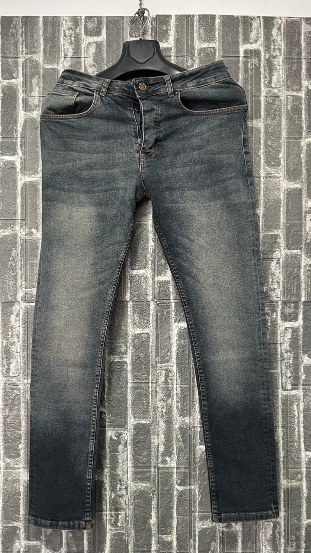 Gri Regular Fit Erkek Denim Pantolon - Görsel 2