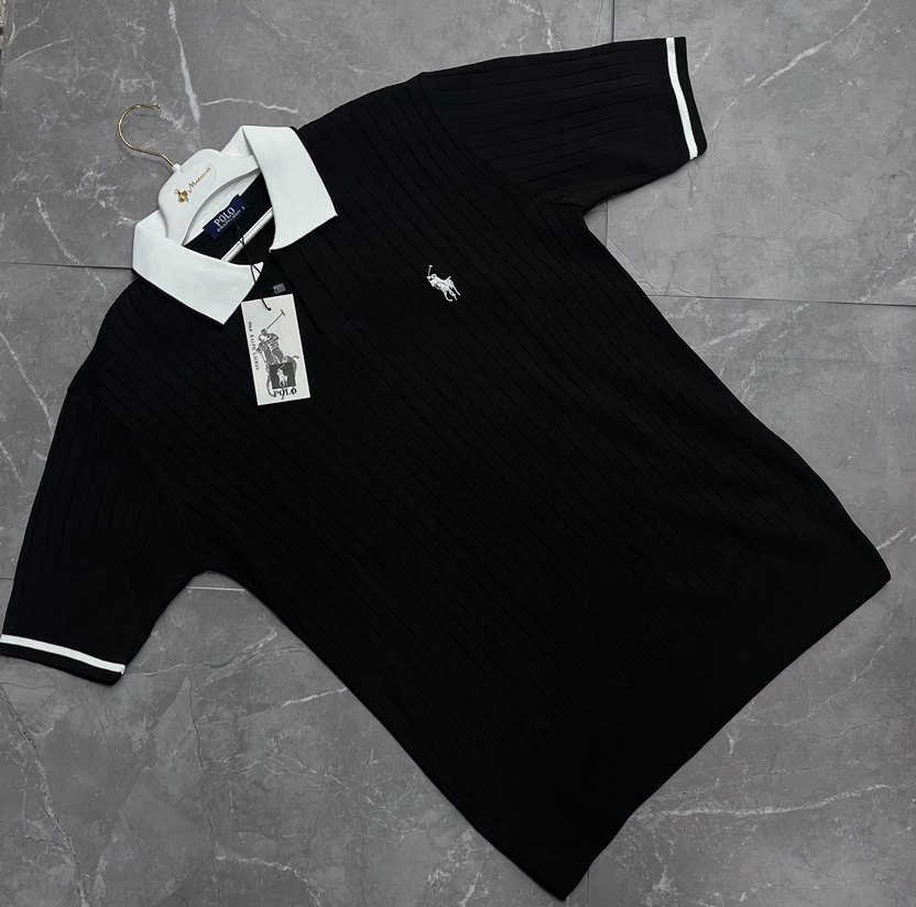 Erkek Siyah Polo Tişört, Kısa Kollu, Regular Fit S-M-XXL mevcut - Görsel 2