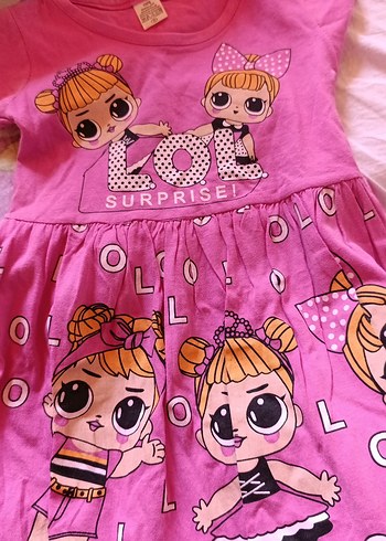 Pembe LOL Surprise Kız Çocuk Elbise