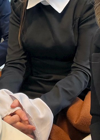 Uzun siyah elbise - Görsel 6