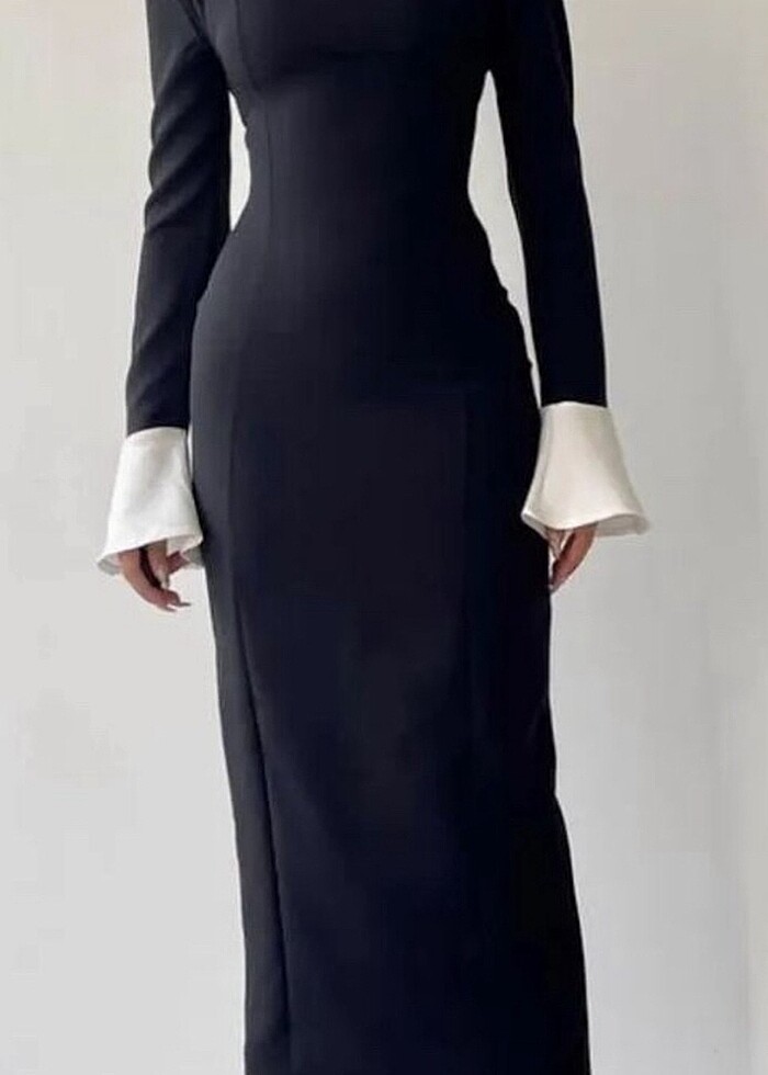 Uzun siyah elbise - Görsel 2