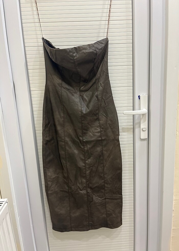 Straplez deri elbise - Görsel 2