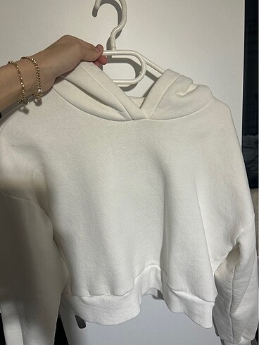 Beyaz sweatshirt