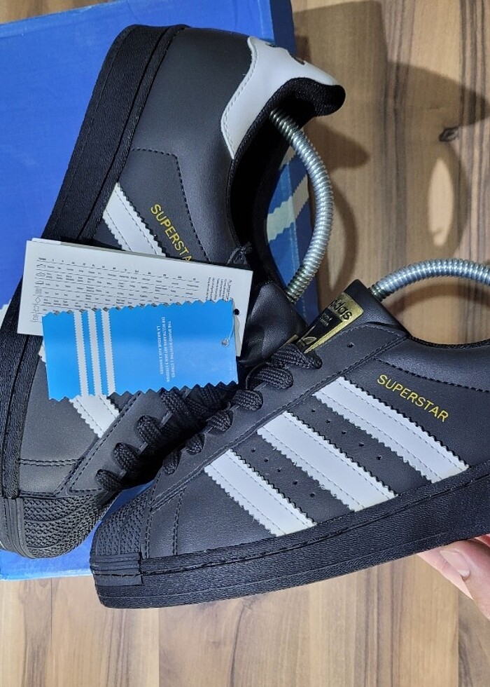 ADIDAS SUPERSTAR SIYAH BEYAZ - Görsel 5