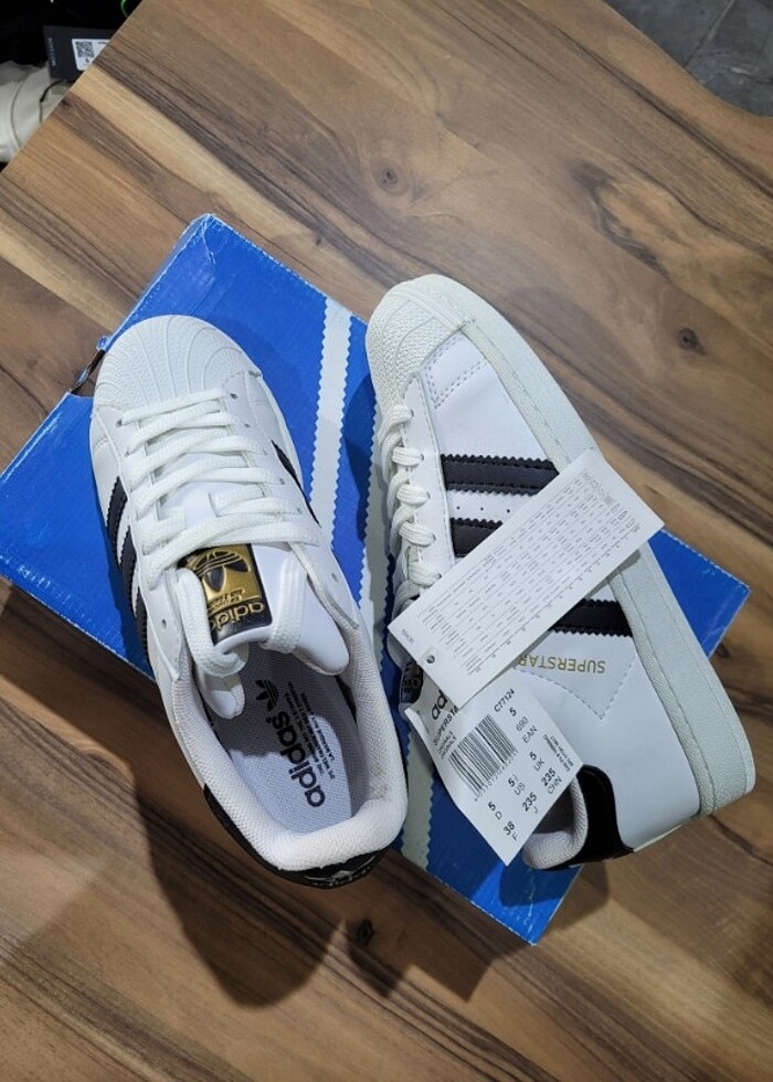 ADIDAS SUPERSTAR BEYAZ SIYAH - Görsel 5