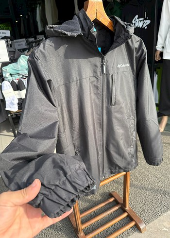 Columbia Siyah Uzun Erkek Yağmurluk - Görsel 2