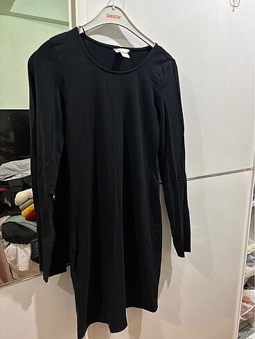 H&M Kadın siyah penye elbise