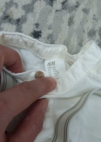 H&M Pamuklu Kahverengi Askılı Bebek Erkek Takım