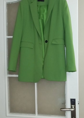 Düğmeli Yeşil Kadın Blazer Ceket