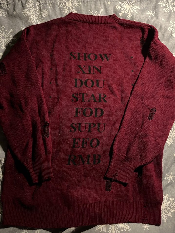 Bordo Kadın Triko Gotik Kazak - Görsel 2