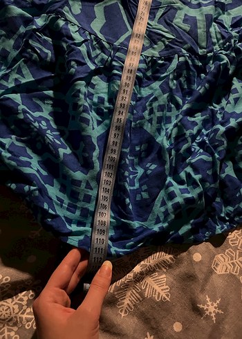 Mavi bohem elbise - Görsel 5