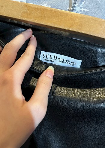 Siyah Deri Uzun Etek - Görsel 2