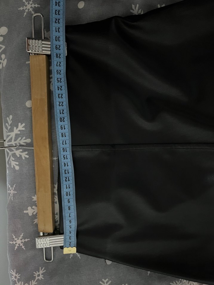 Siyah Deri Uzun Etek - Görsel 3