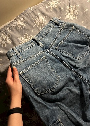 kadin mavi denim pantolon - Görsel 4