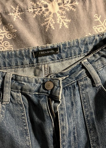 kadin mavi denim pantolon - Görsel 3