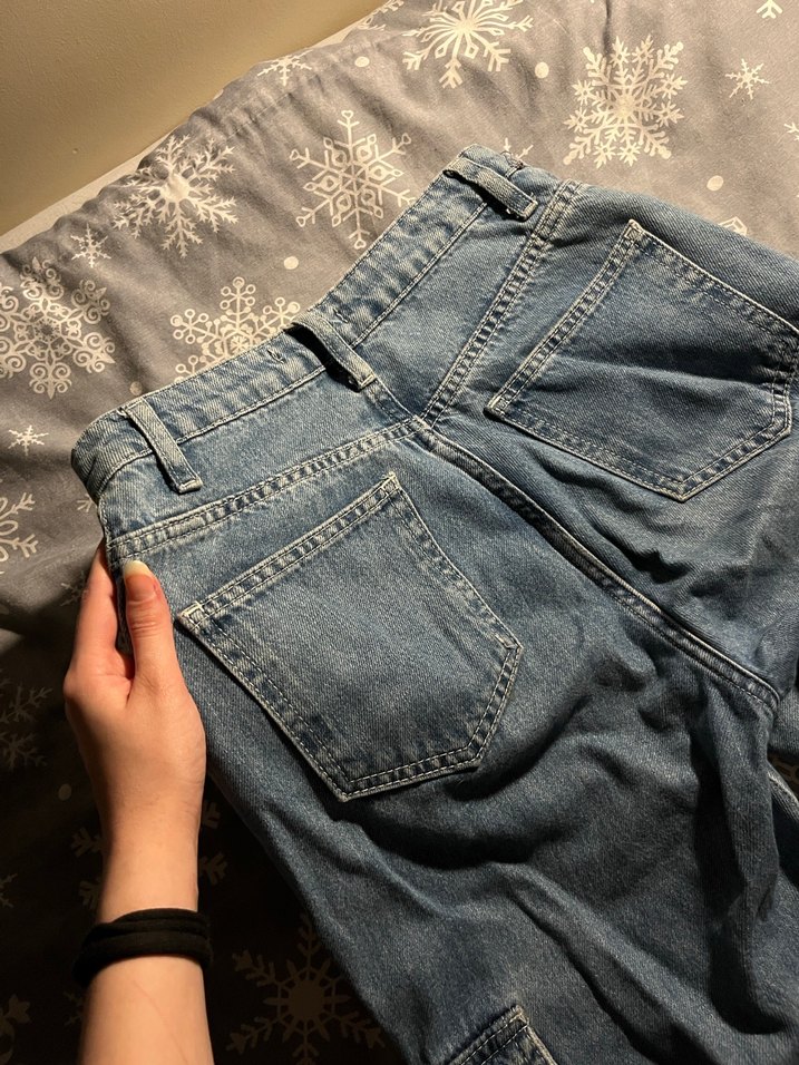 kadin mavi denim pantolon - Görsel 4