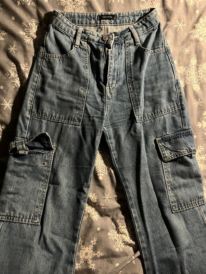 kadin mavi denim pantolon - Görsel 2