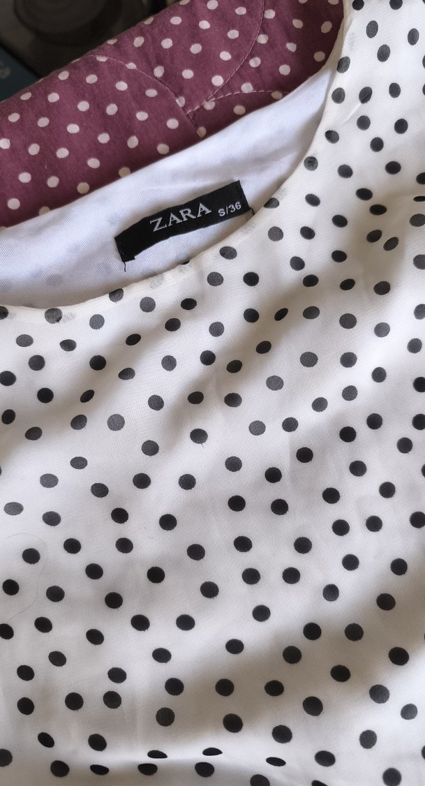 Puantiye Desenli Straplez elbise kısa - Görsel 3