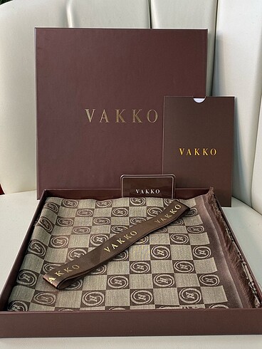 Ithal Full Set Kutulu A Kalite Vakko Pamuklu Monogram İpek Şal