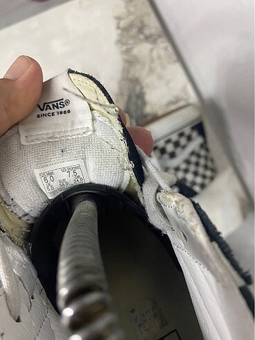 38 Beden siyah Renk Damalı vans