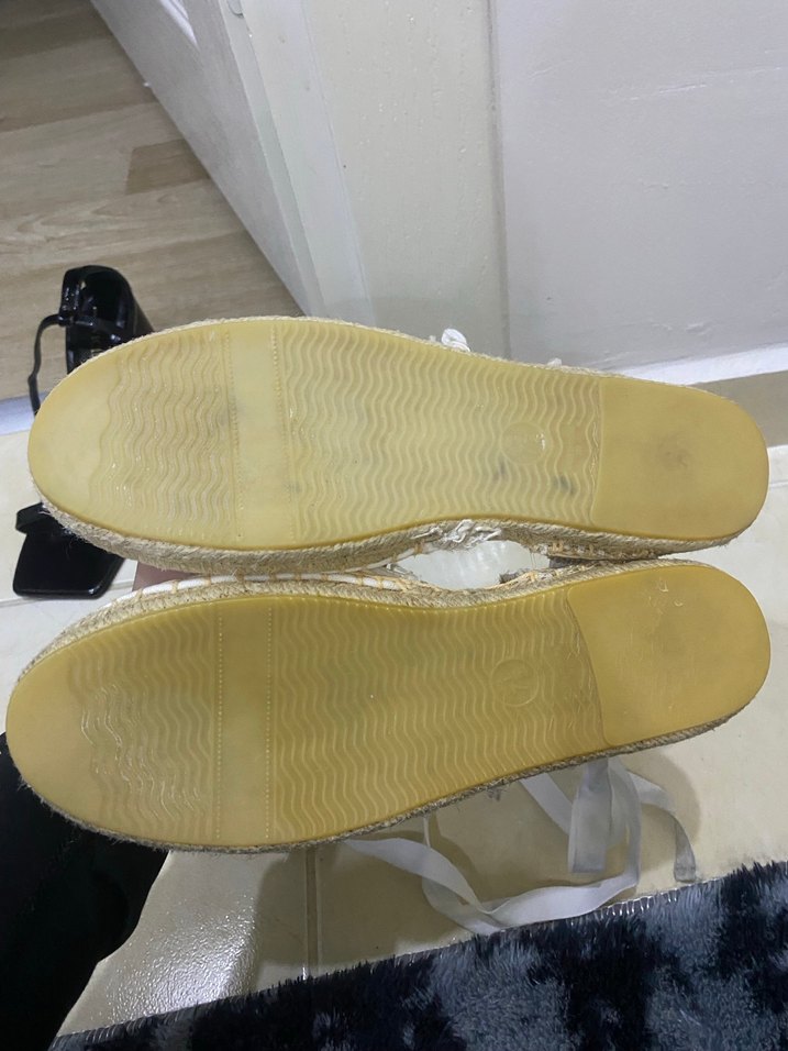 Kadın Beyaz Keten Espadril - Görsel 4