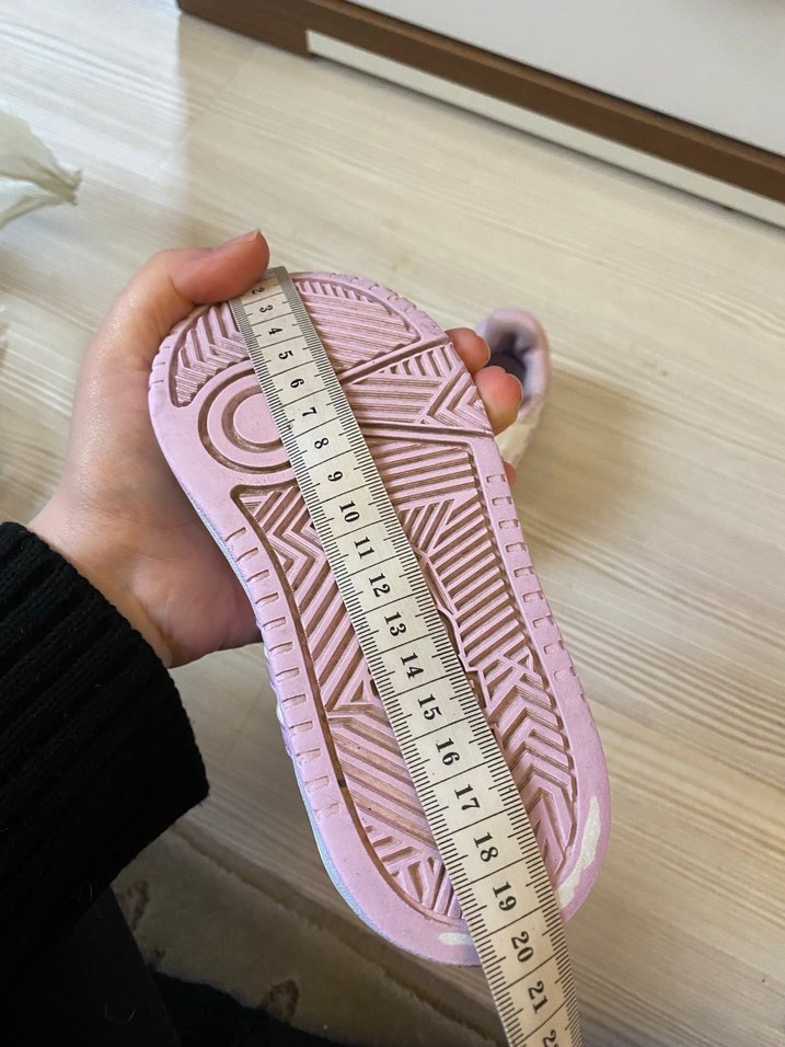 Kız Çocuk Beyaz Cırt Cırtlı Spor Ayakkabı - Görsel 5