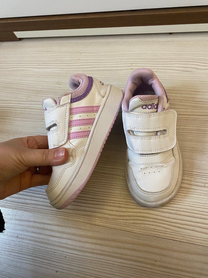 Kız Çocuk Beyaz Cırt Cırtlı Spor Ayakkabı - Görsel 2