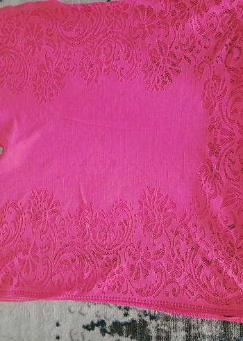 Dantel Detaylı somon rengi pareo - Görsel 3