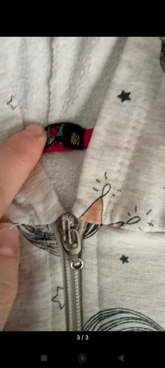 Kız Çocuk Kapüşonlu Fermuarlı Sweatshirt - Görsel 2