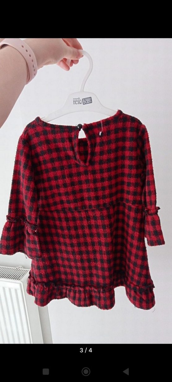 Bordo Kareli Bohem Tarz Uzun Kollu Kız Elbisesi - Görsel 2