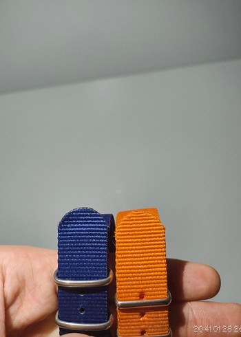 18mm-20mm Uyumludur Premium Nato Saat Kayış Seti (2 Adet Renkli) - Görsel 3