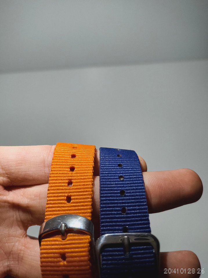 18mm-20mm Uyumludur Premium Nato Saat Kayış Seti (2 Adet Renkli) - Görsel 2