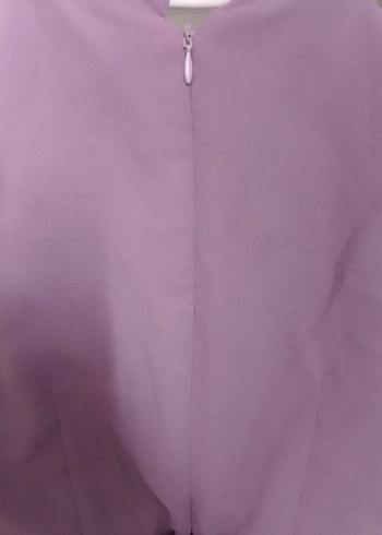 Famelin Mor Abiye Elbise 40 Beden Boncuk İşlemeli - Görsel 5