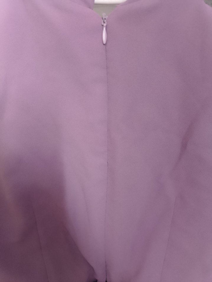 Famelin Mor Abiye Elbise 40 Beden Boncuk İşlemeli - Görsel 5