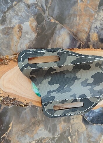 Beden Renk Sarı Yeşil Kasatura Çakı ? 18,5 cm, Epoksi Kabze