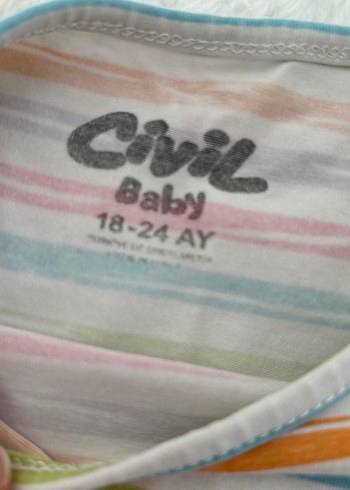 Renkli Çizgili Kız Tişörtü - Görsel 2