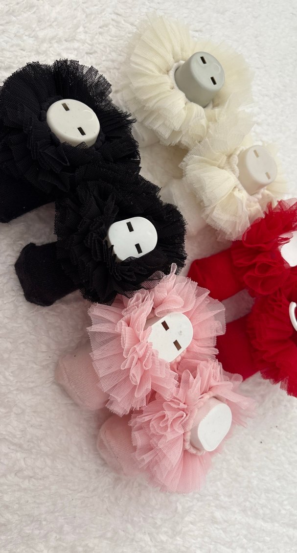 Renkli Nakışlı Fırfırlı Çocuk Toka Seti - Görsel 2