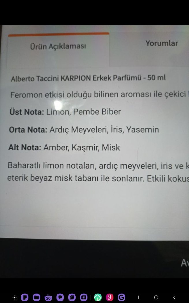 Karpion Alberto Taccini erkek  Parfümü 50 ml - Görsel 2