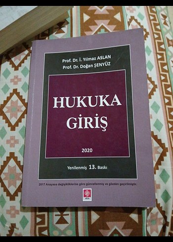 Hukuka Giriş 2020 - Prof. Dr. İ. Yılmaz Aslan