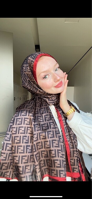 Fendi İthal Vual Twill İpek Şal -Bordo