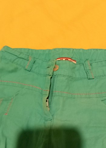 Zeyland Kızlar için Rahat Kesim Yeşil Keten Pantolon