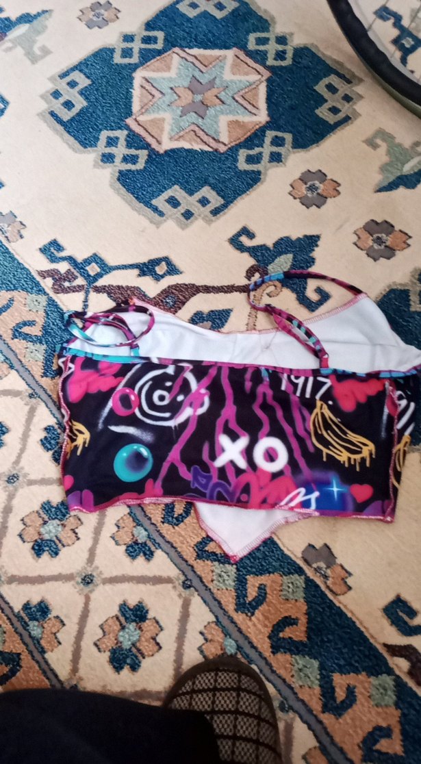 Çok Renkli Tie-Dye Mini Bustiyer - Görsel 2