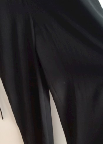 Düğmeli Siyah Uzun Kadın Tulum - Görsel 2