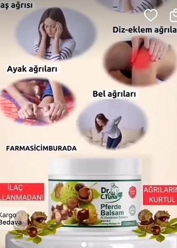 Dr. C. Tuna At Kestanesi Balsamı Ağrı Kremi