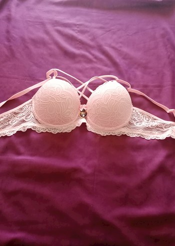 Pembe Nakışlı Bohem Vintage Sütyen 95 Beden - Görsel 2