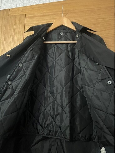 siyah trençkot - Görsel 2