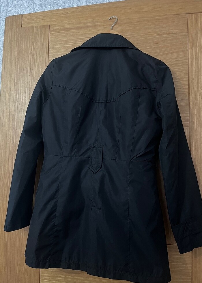 siyah trençkot - Görsel 3